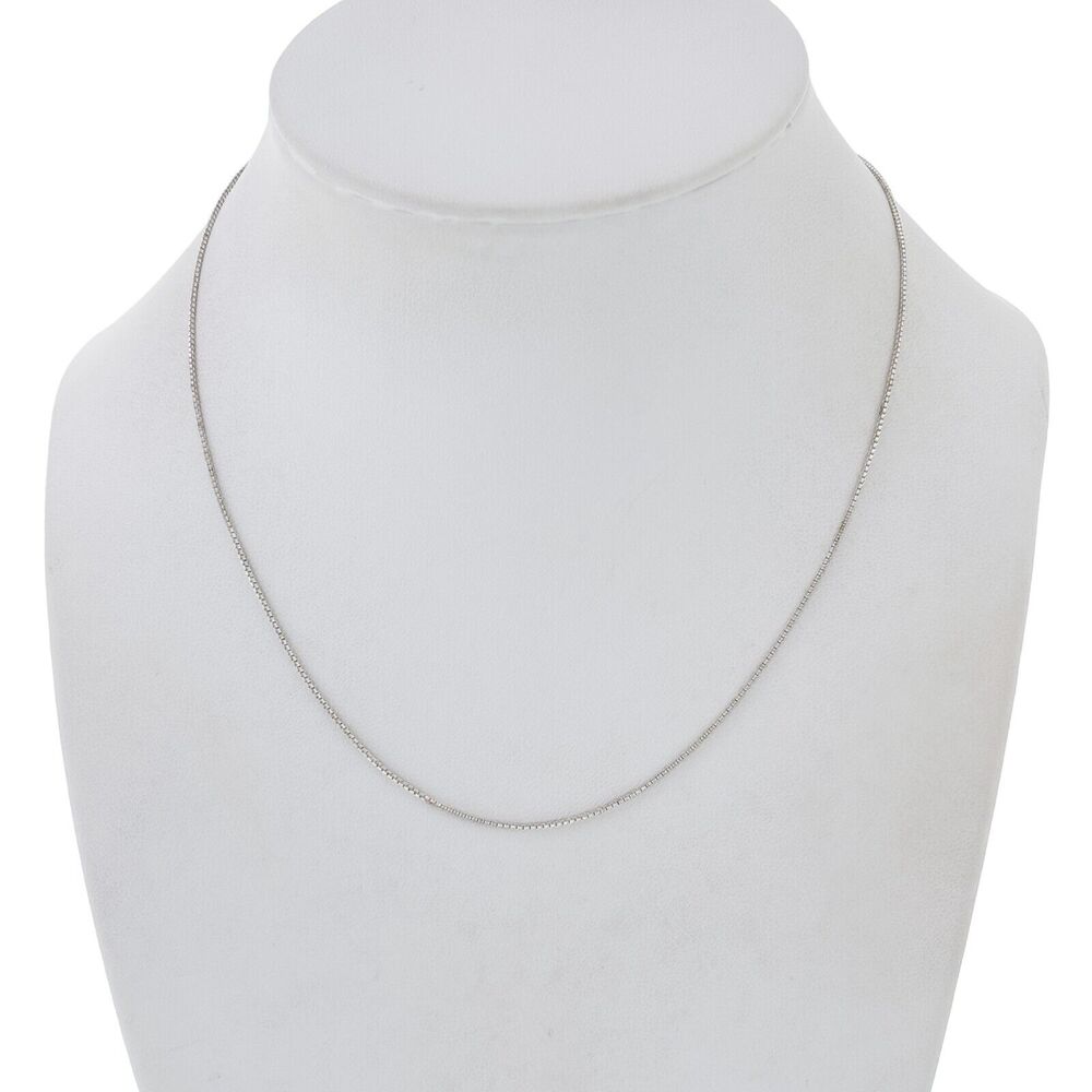 Vintage Italy Sterling Silver 925 Box Chain Necklace 15.75"